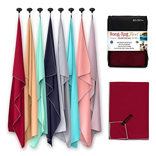 Snug Snug-Rug Microfibre serviette 80x160 cm rouge séchage rapide