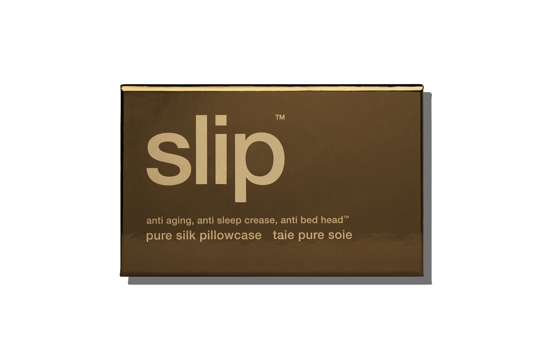 Slip Queen Zippered Dark Brown taie oreiller soie 51x76