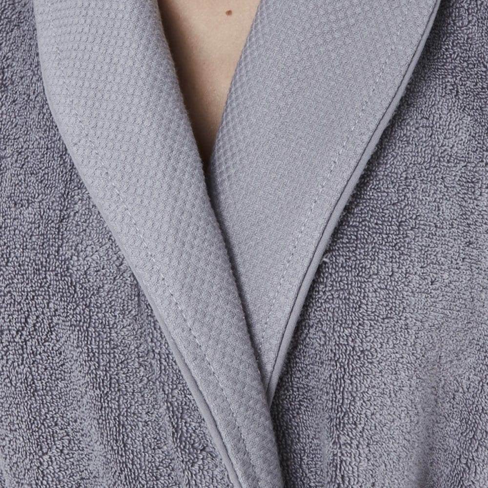 Lingorama Peignoir de bain éponge coton gris perle