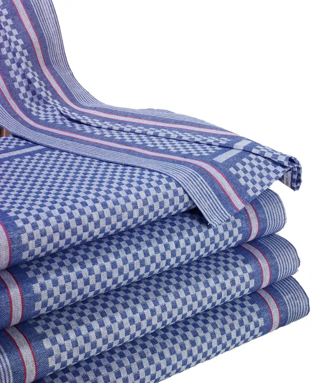 TEXPOT Geschirrtücher Torchon 50x100 coton bleu lot 5