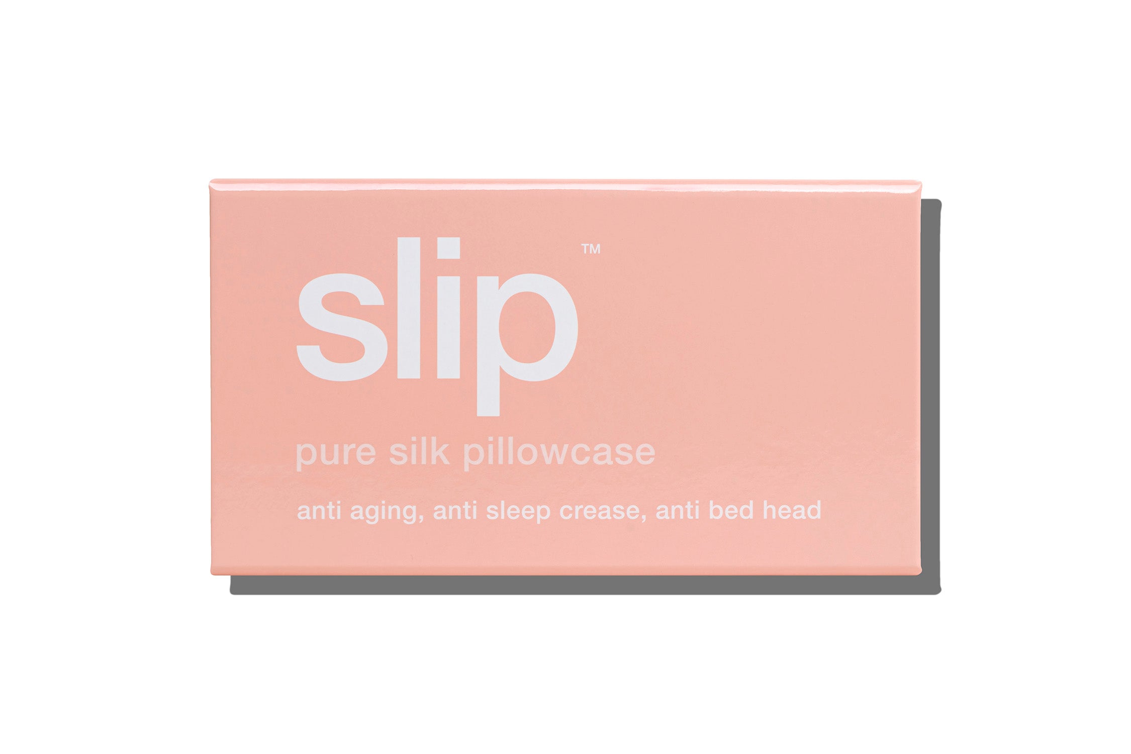 Slip King Zippered Pillowcase taie rose 51x91 soie