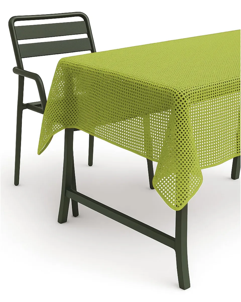 TEXPOT Gartentischdecken nappe jardin ronde 160 cm vert PVC