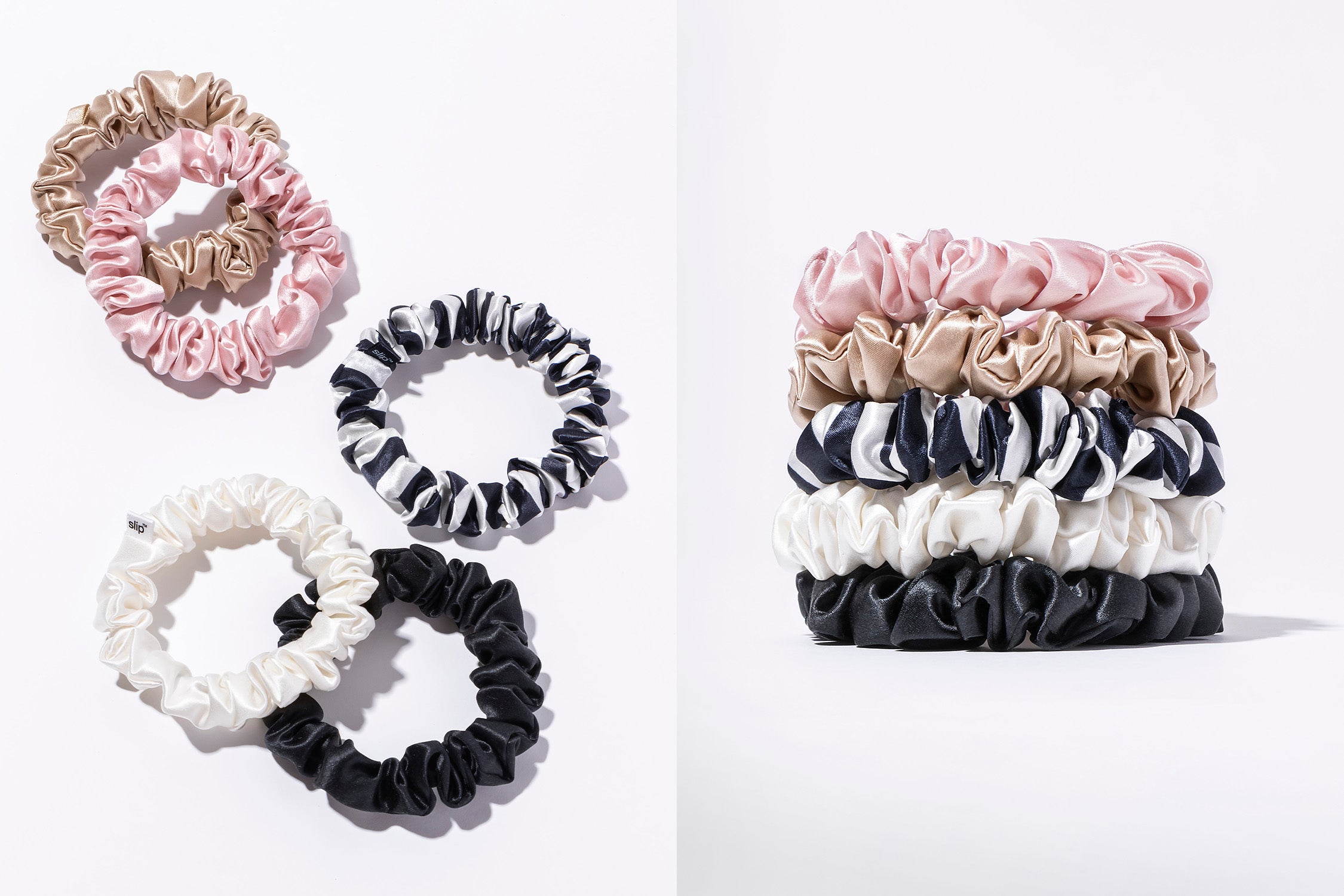 Slip Midi Scrunchies chouchou soie multi 5 pièces