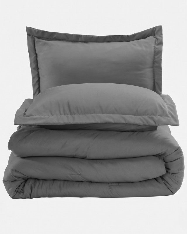 Utopia Bedding Comforters Parure couette Queen grise 3p