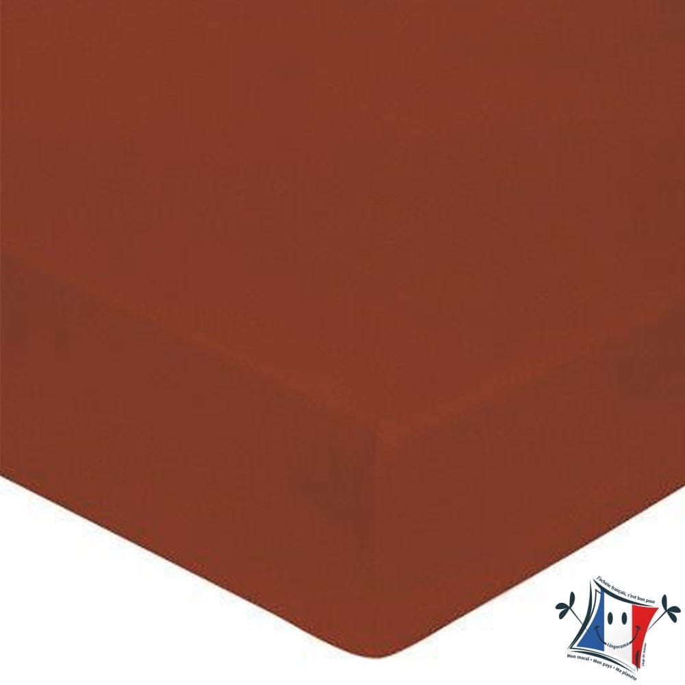 Lingorama Drap-housse 160x200 percale coton uni bonnet 30 cm