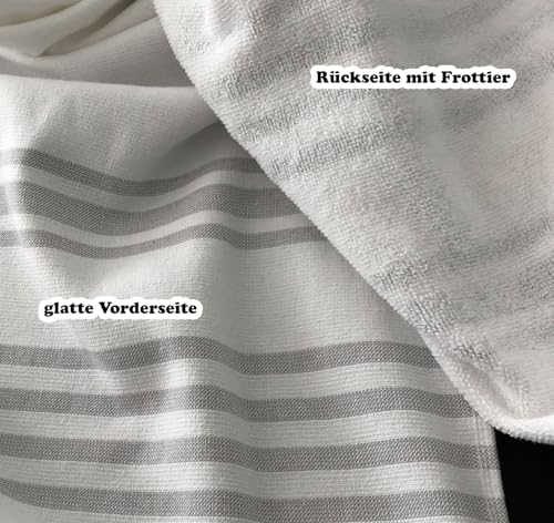 TEXPOT Badezimmer drap de sauna 70x180 cm coton gris