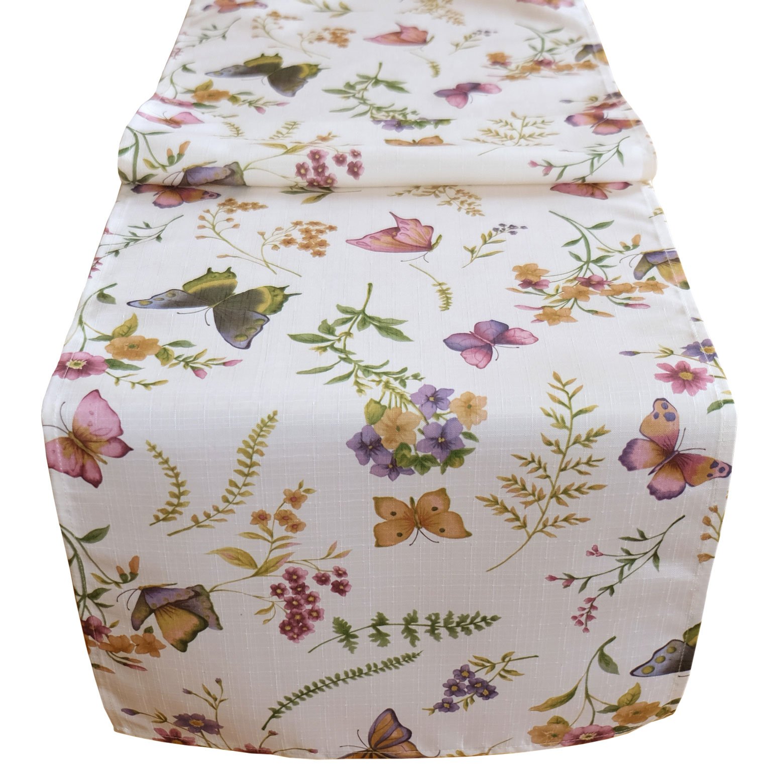 Texpot Tischdecken nappe ronde 130 cm papillon printemps