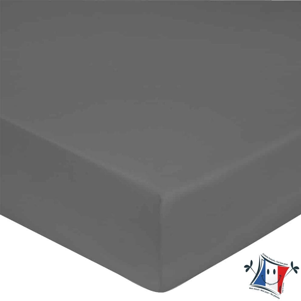 Lingorama Linge de lit Drap housse 160x200 percale coton bonnet 35 cm