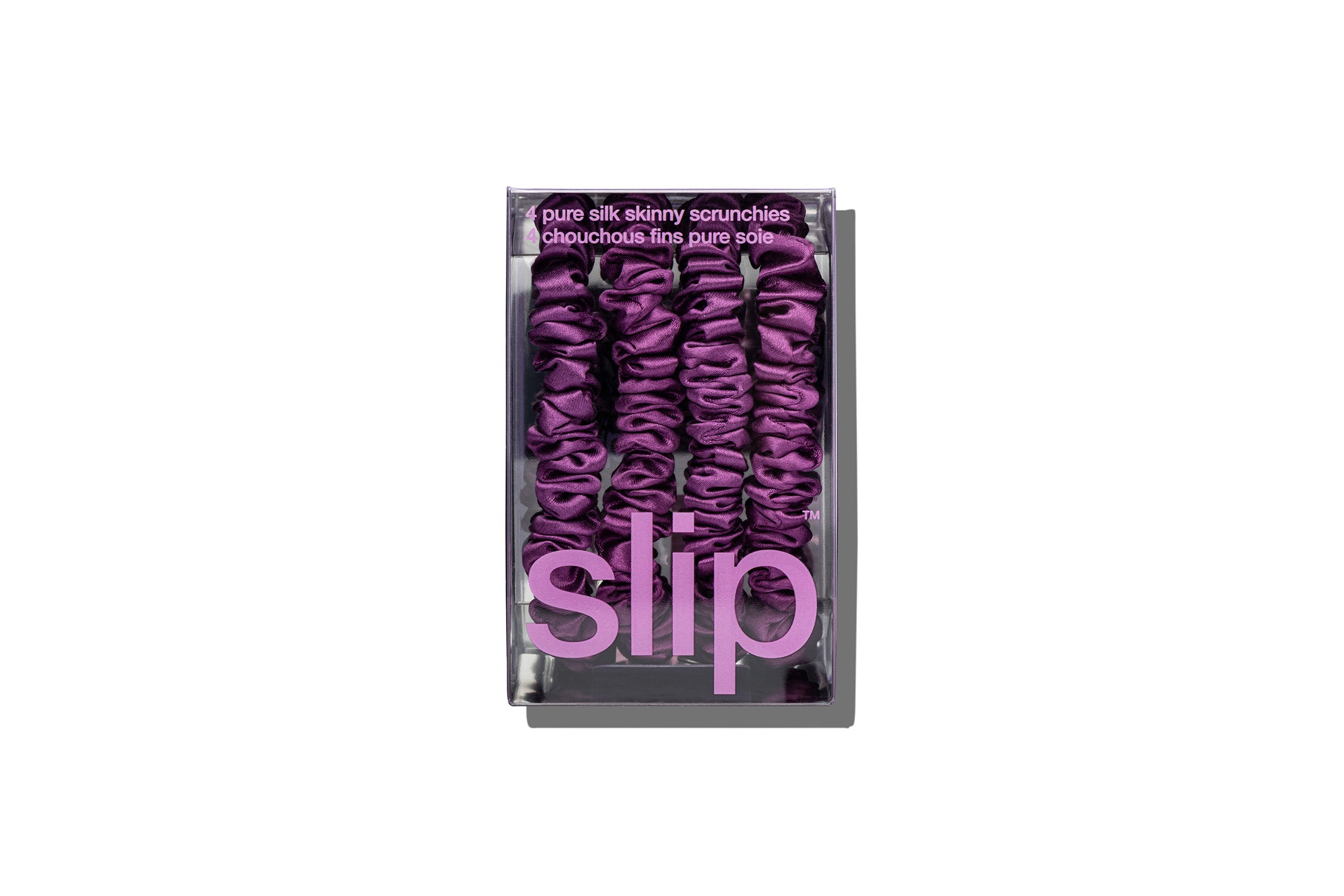 Slip Skinny Scrunchies Back to School chouchou violet foncé x4