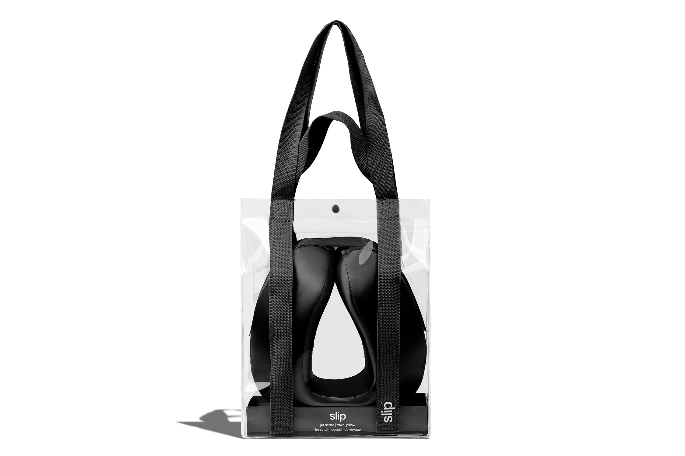 Slip Jet Setter oreiller de voyage soie noir