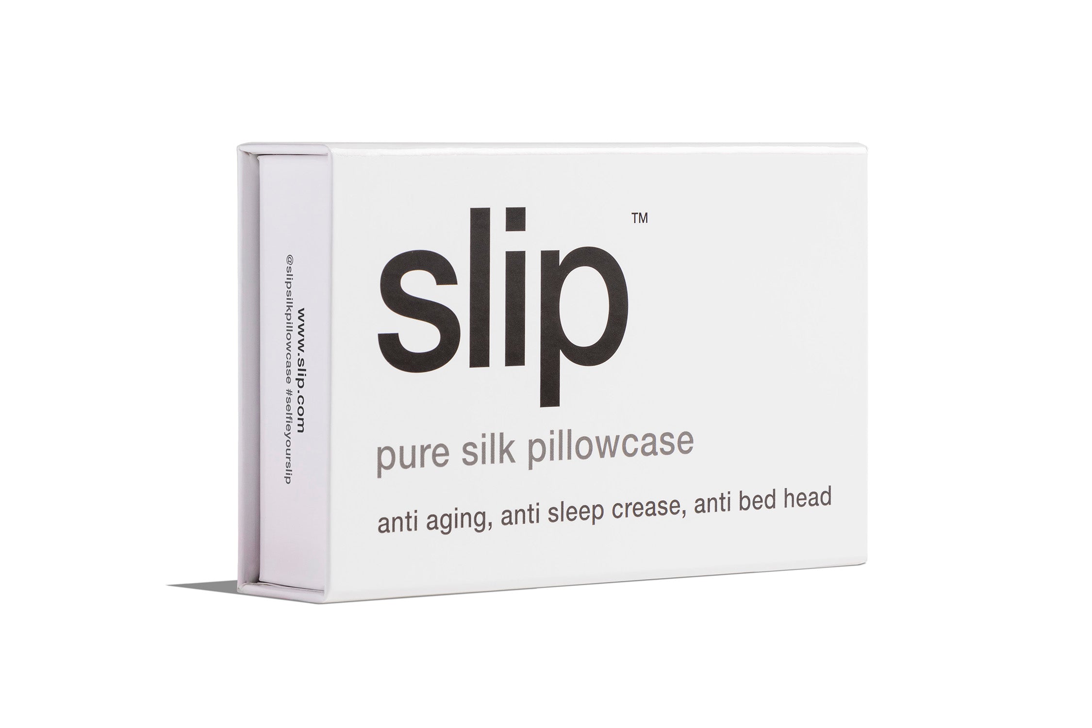 Slip Queen taie d'oreiller soie blanche 51x76 cm
