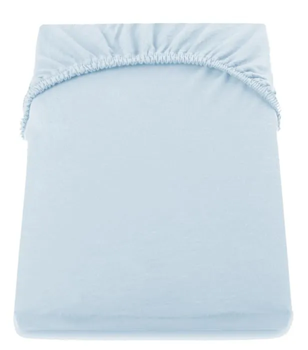 TEXPOT Bettlaken drap-housse jersey 90x200 bleu 100% coton