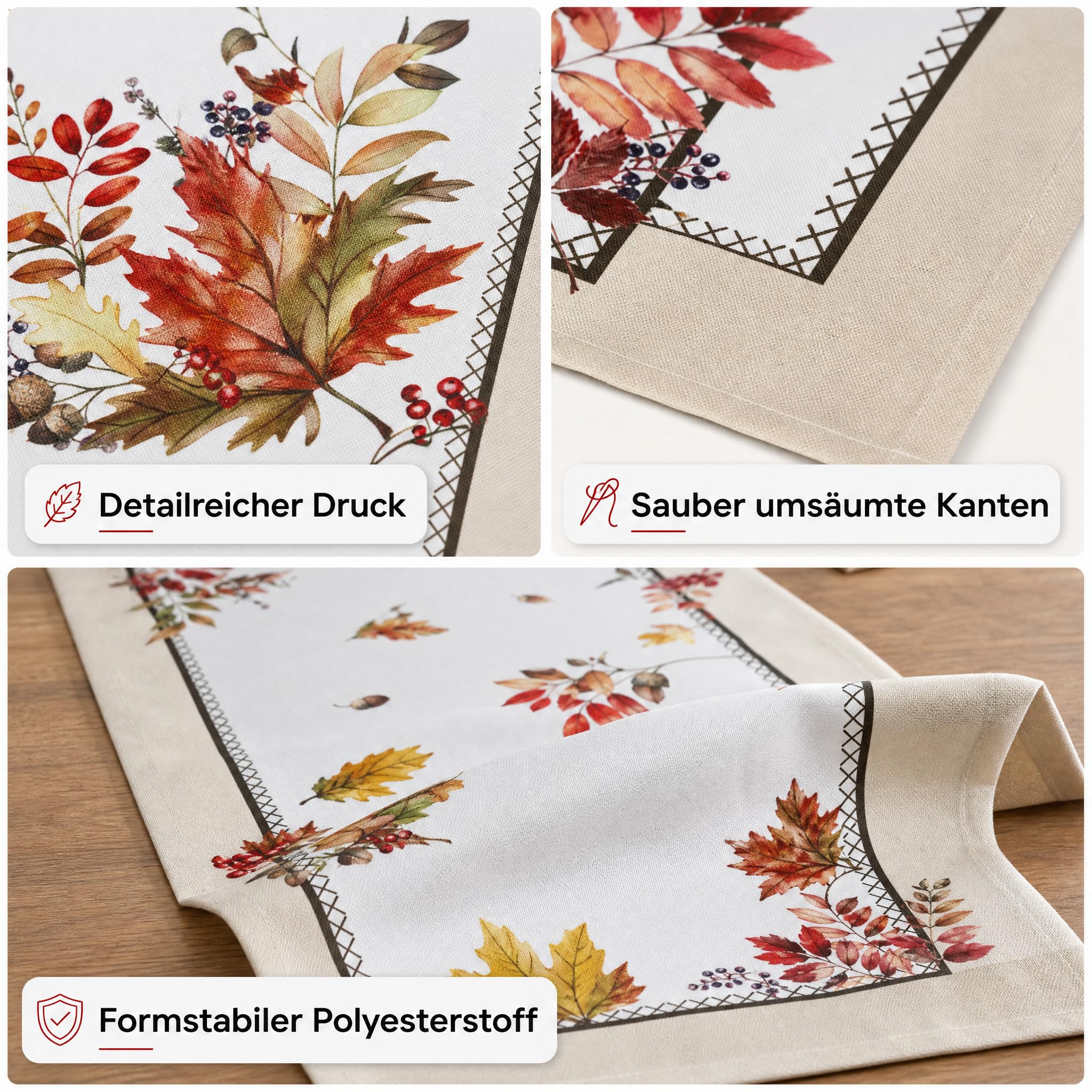 TEXPOT Tischläufer chemin table automne 40x140