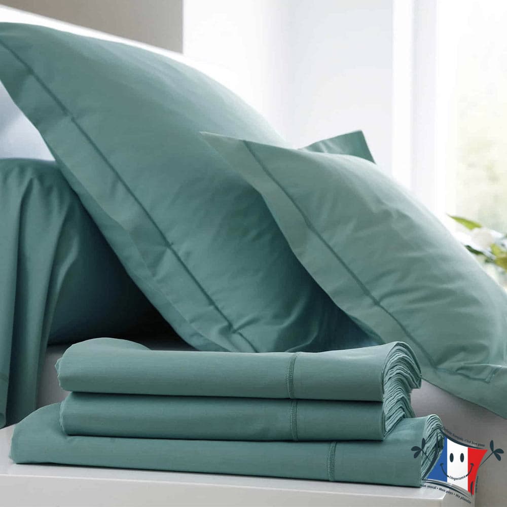 Lingorama Linge de lit Drap-housse satin coton 140x190 blanc