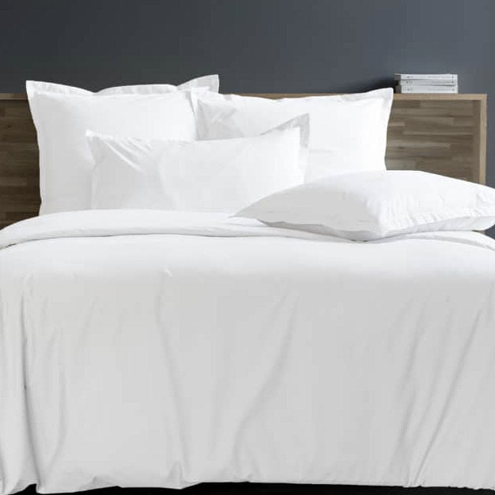 Lingorama Linge de Lit Housse Couette Percale 240x220 Blanc