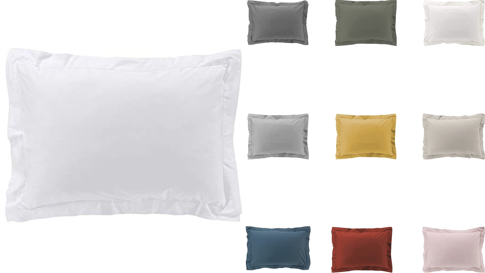 Promo Linge Taies d'oreiller Percale Anthracite 50x70 Lot 2