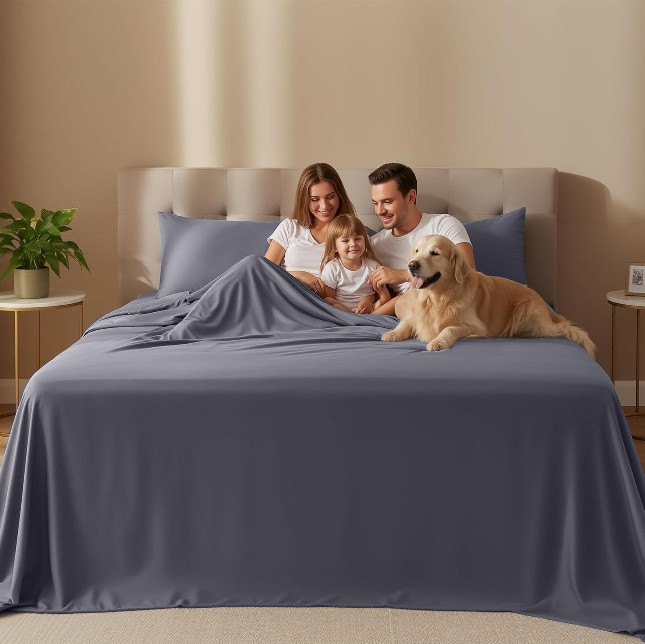 Utopia Bedding Bed Sheets parure draps microfibre grise Queen