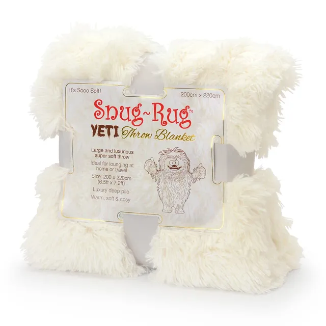 Snug Yeti plaid fausse fourrure blanc 200 x 220 cm