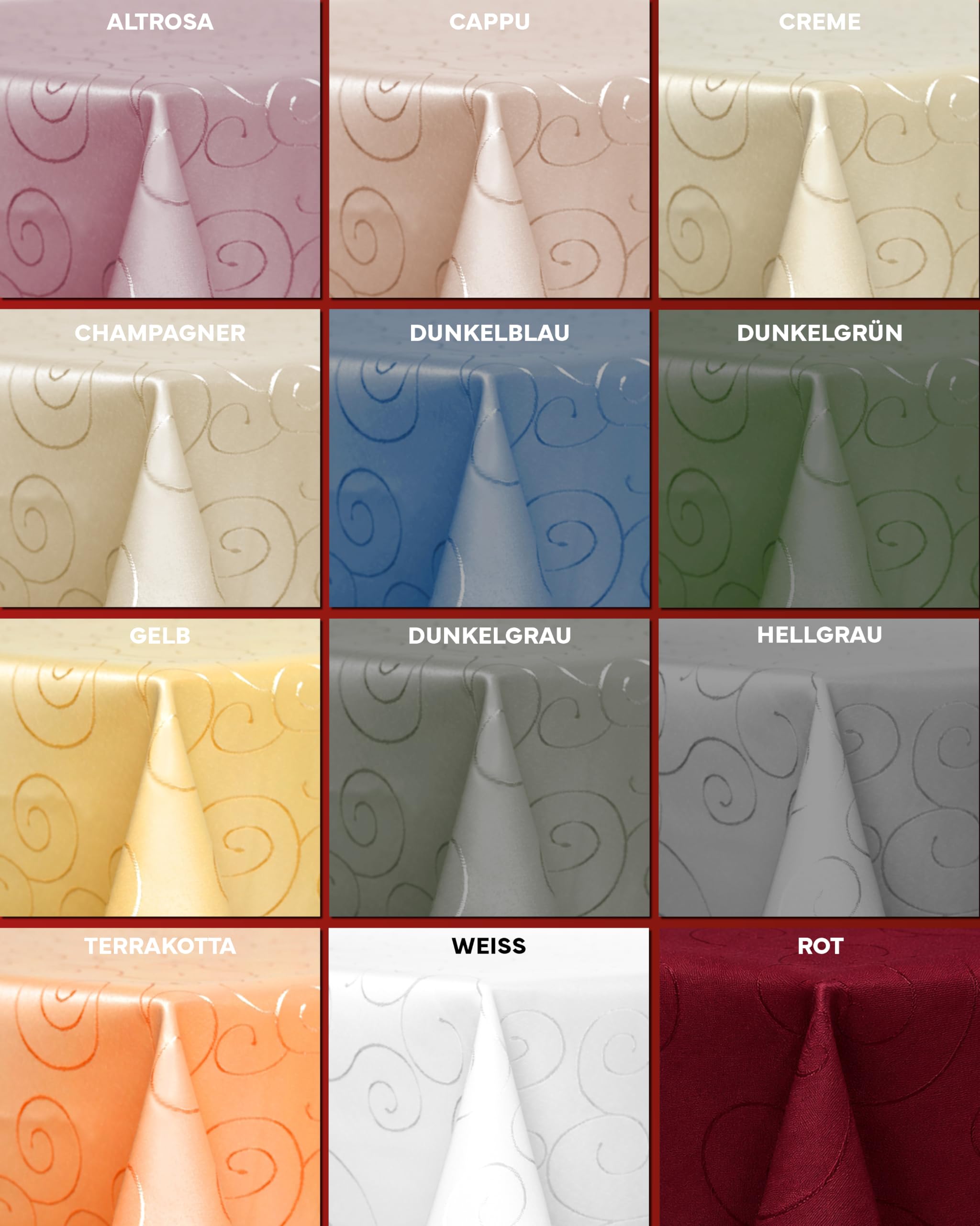TEXPOT Tischdecken Ornament nappe ronde blanche 160 cm