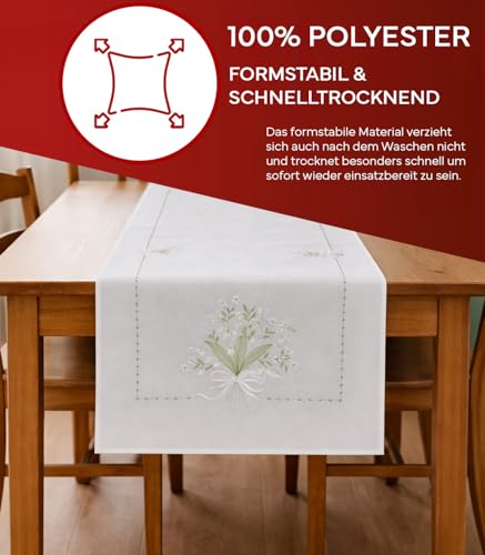 TEXPOT Tischläufer chemin de table 40 x 140 cm muguet