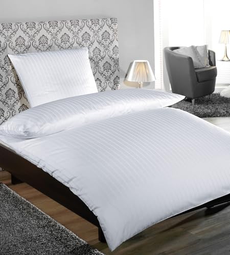 Texpot Kissenhüllen taie d'oreiller 80x40 blanc coton 6-24 mm