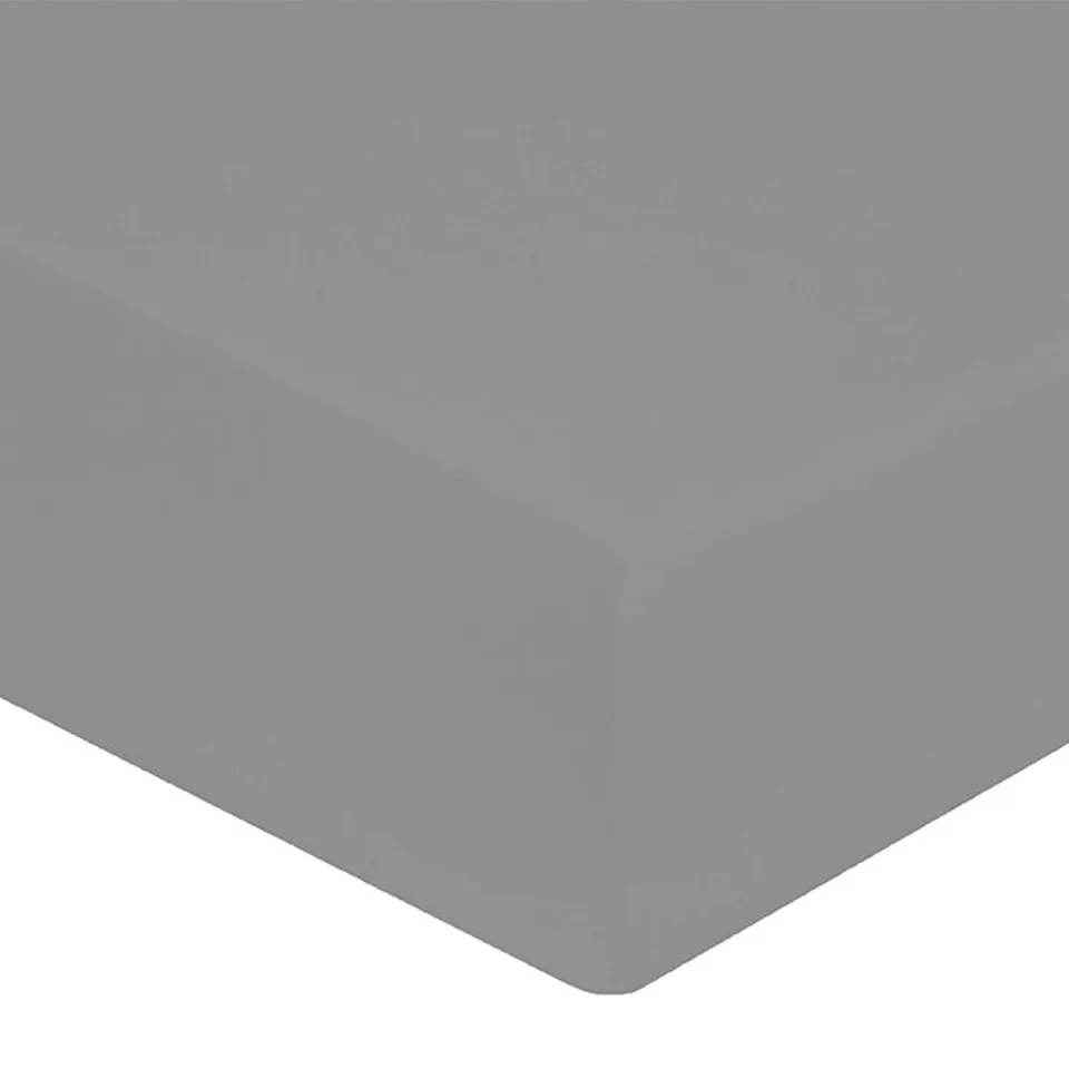 Lingorama Drap-housse 200x200 percale coton uni bonnet 30 cm