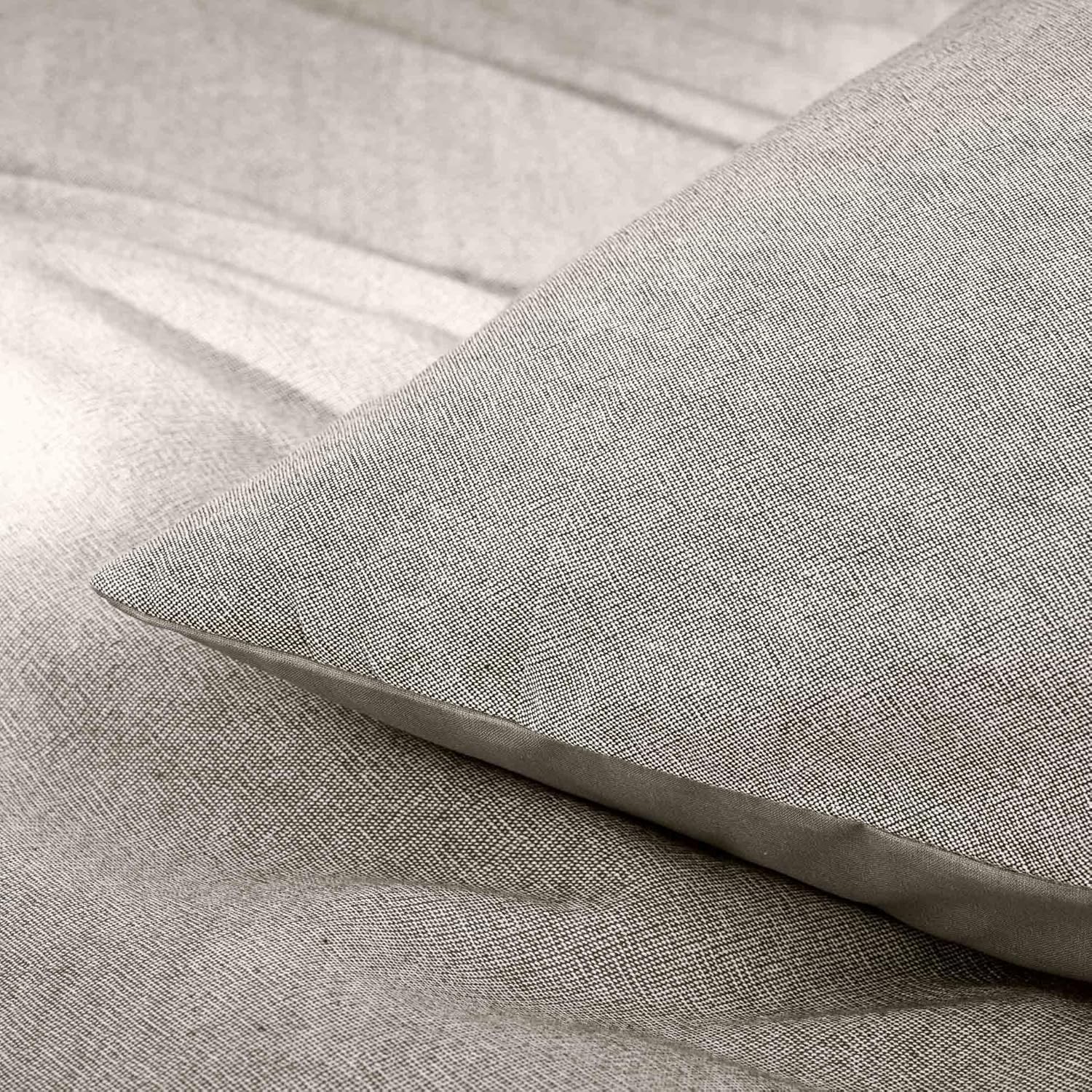 Promo Linge Meline Parure Lit Coton Anthracite 240x220