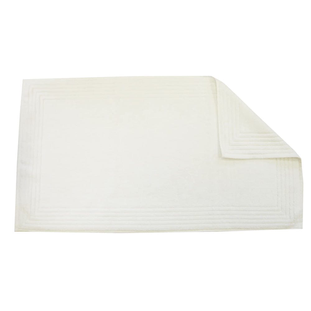 Lingorama tapis de bain 50x90 blanc coton éponge