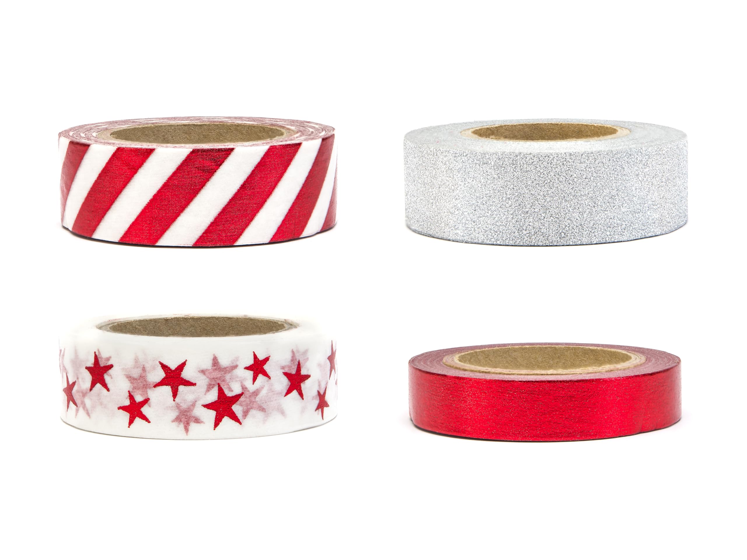 TEXPOT Deko ruban washi rouge 10 m papier adhésif Noël