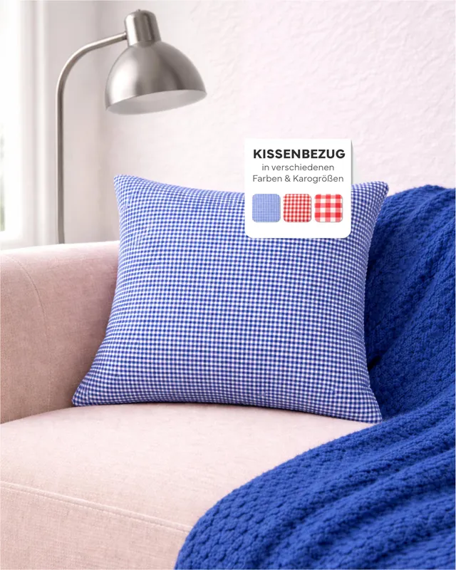 Texpot Kissenhüllen housse de coussin 40x40 bleu coton lot 1