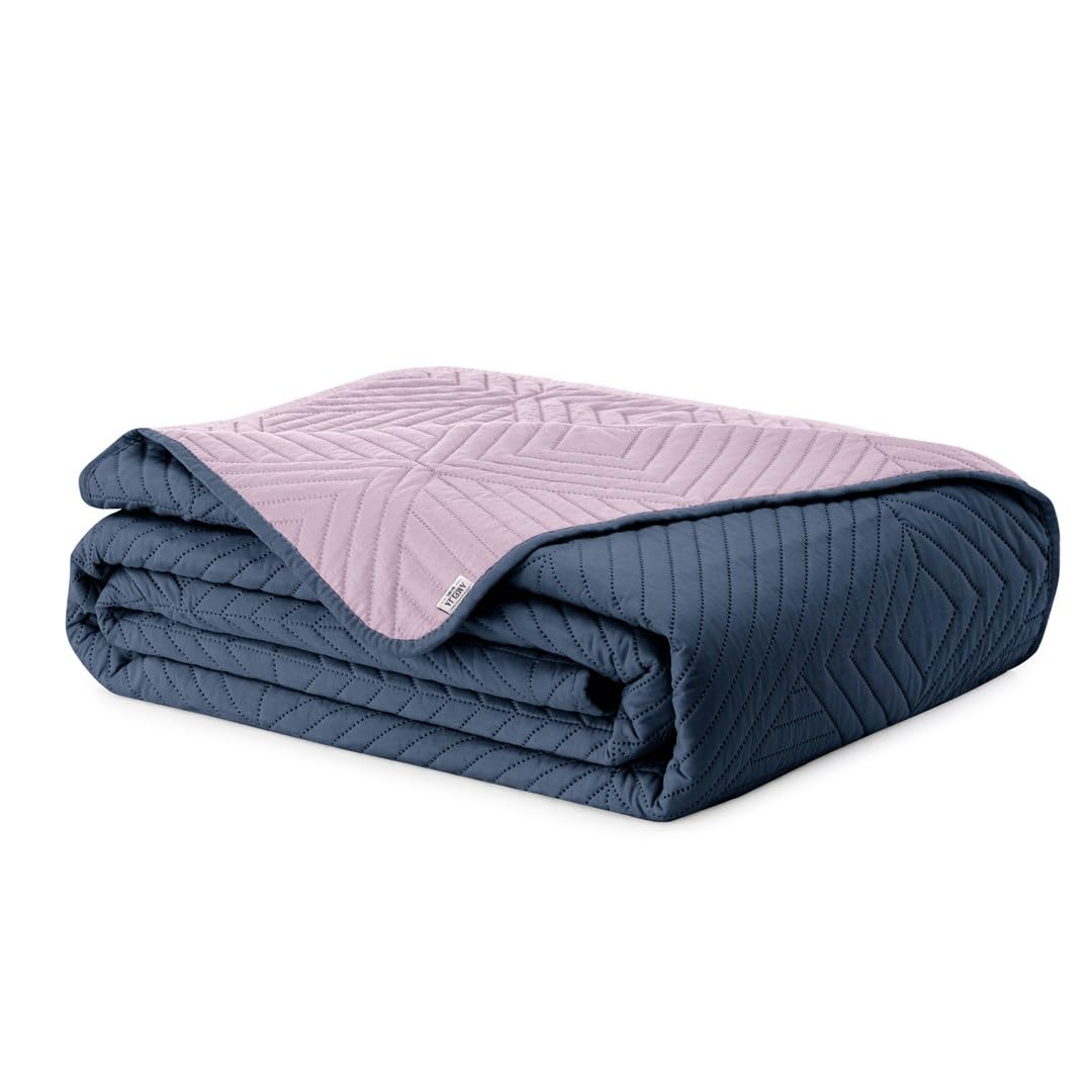 TEXPOT Bettdecken jeté lit 240x260 cm anthracite lilas
