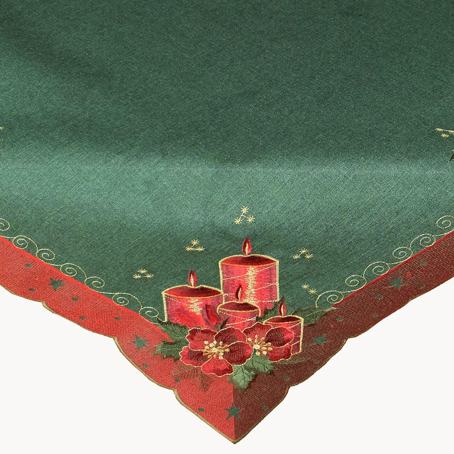 TEXPOT Bougies 40x140 chemin de table argenté Noël