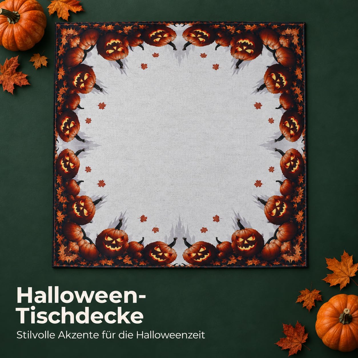 TEXPOT Tischdecken nappe Halloween 90x40 citrouille polyester