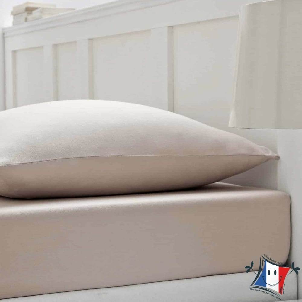 Lingorama drap-housse extensible jersey coton blanc 80x190