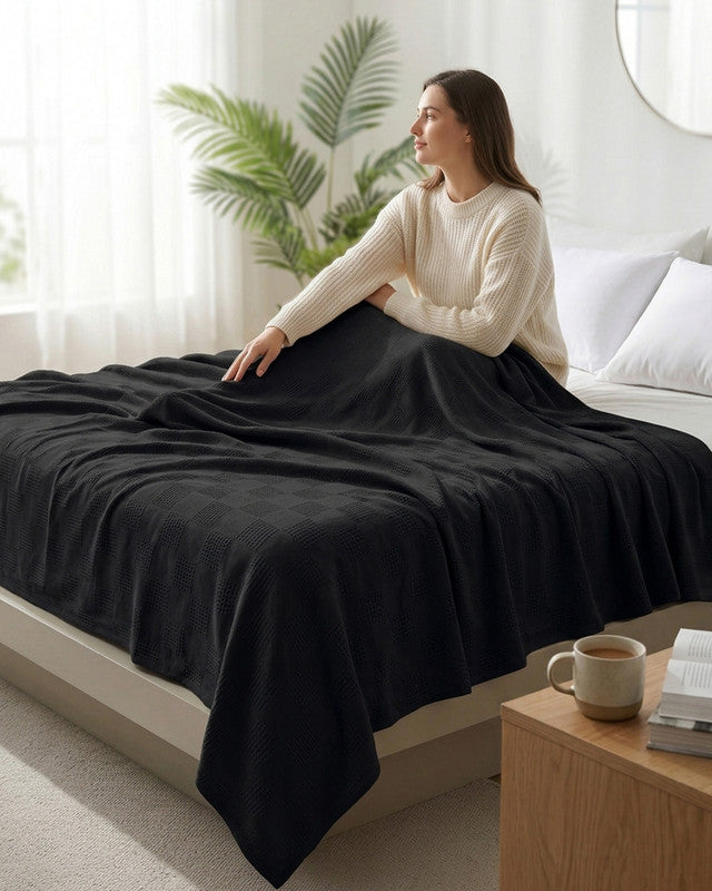 Utopia Bedding Blankets Couverture Coton Blanc Queen Lot 1