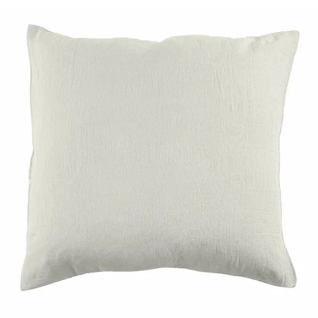 Lingorama taie d'oreiller gaze coton blanc uni 65x65