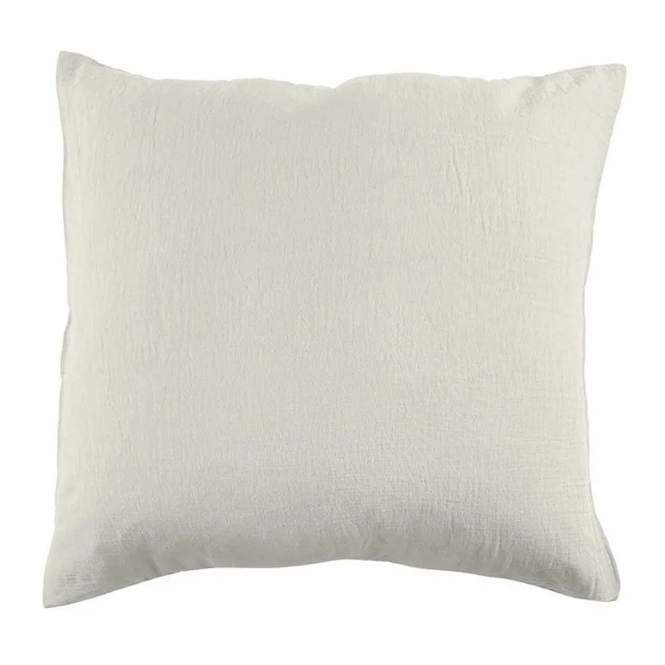 Lingorama taie d'oreiller gaze coton blanc uni 65x65