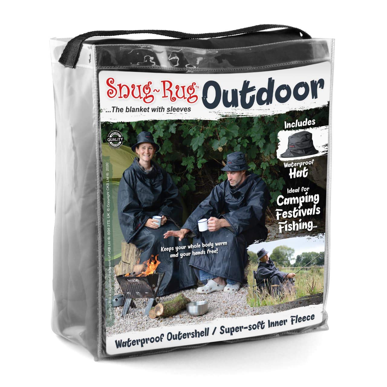 Snug Snug-Rug Outdoor Blanket couverture manches gris polyester
