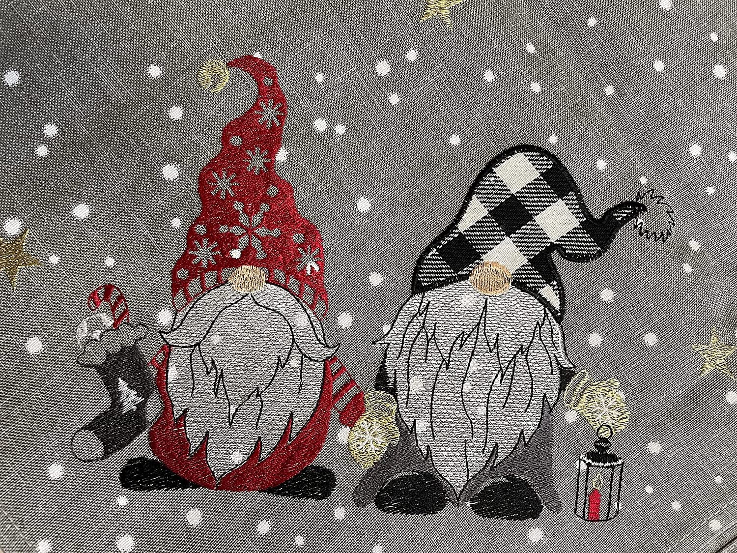 TEXPOT Tischläufer Chemin de table Noël 40x85 gris lutin