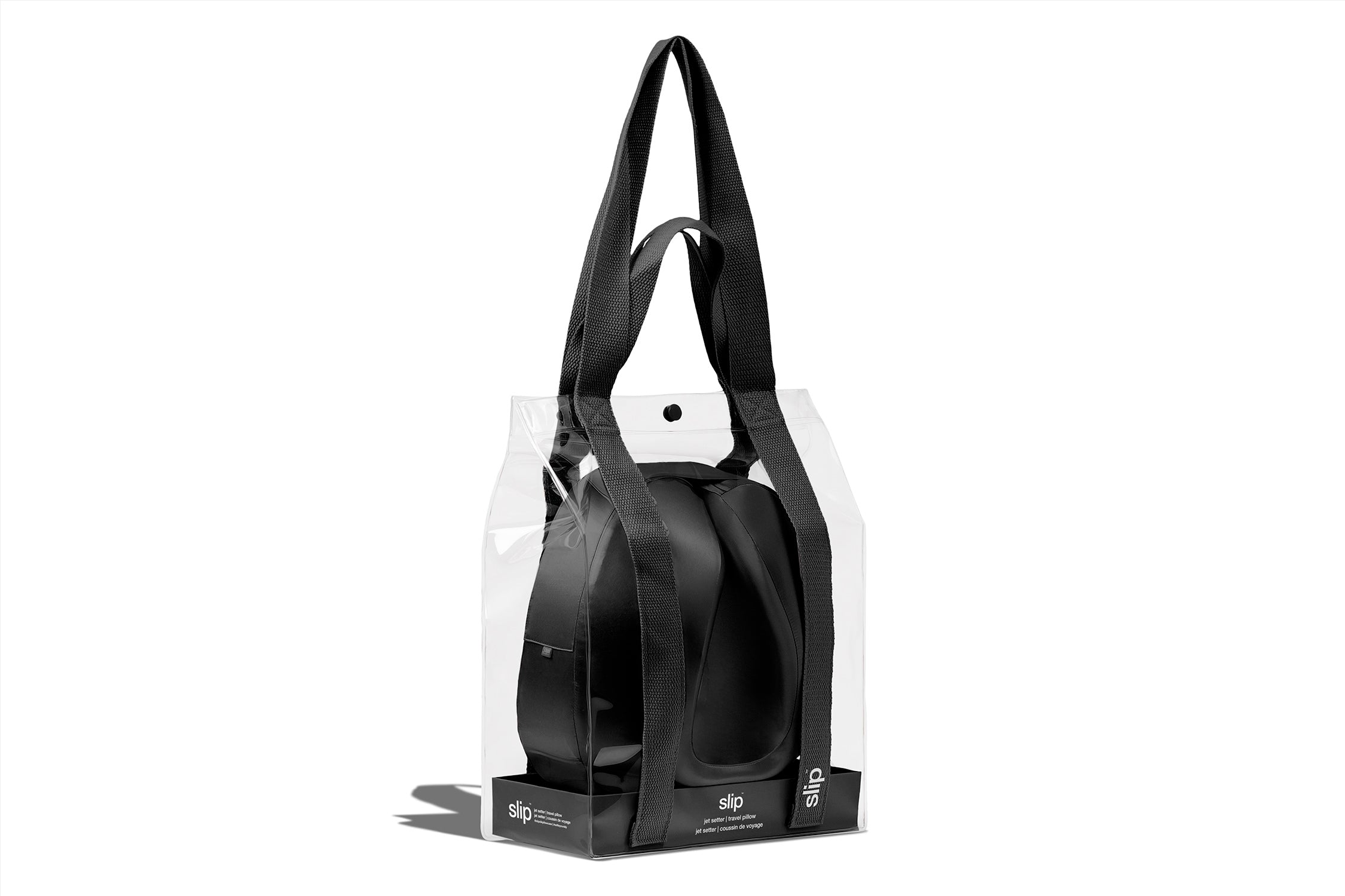 Slip Jet Setter oreiller de voyage soie noir