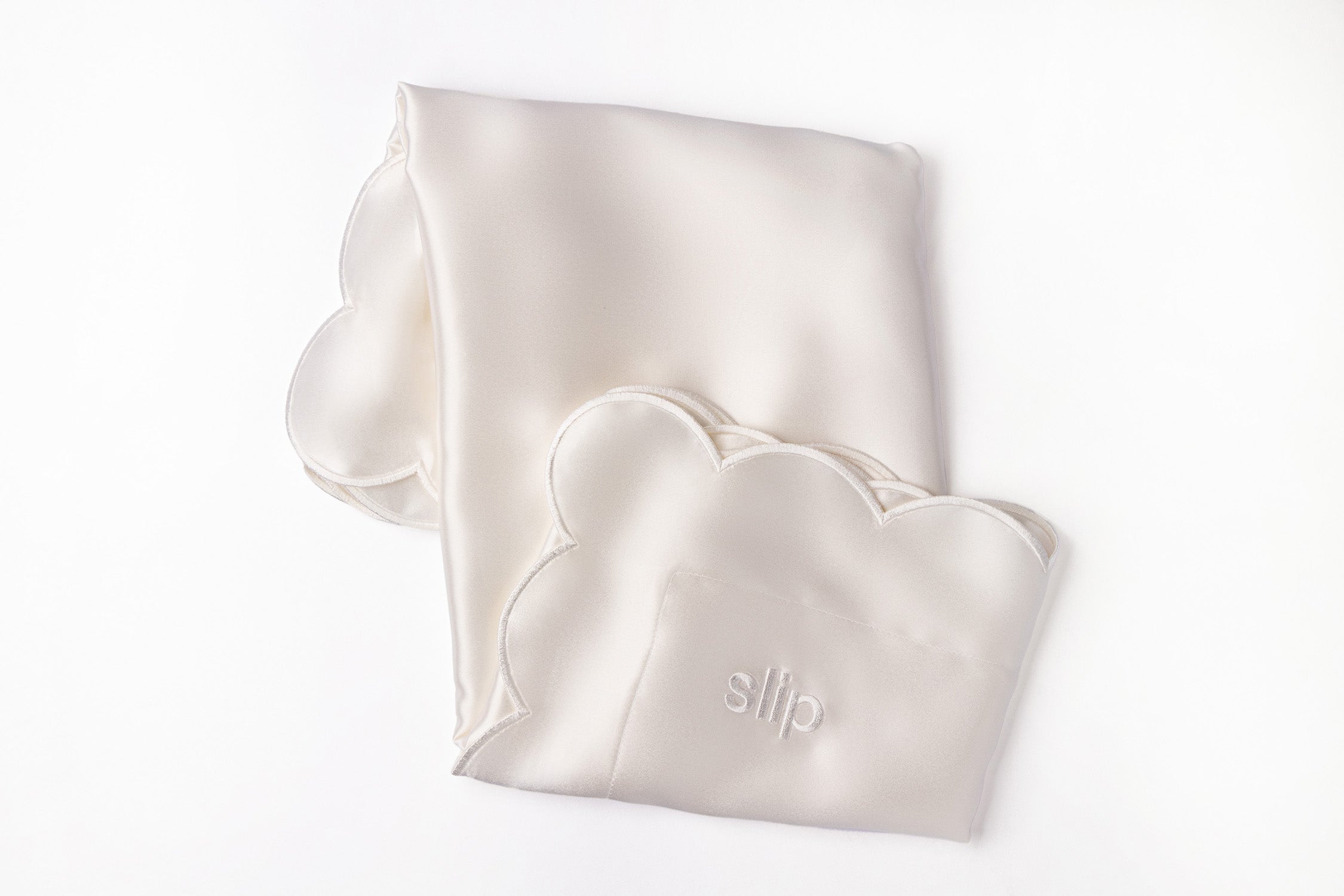 Slip Queen Zippered Taie d'oreiller Blanche 51x76cm Soie
