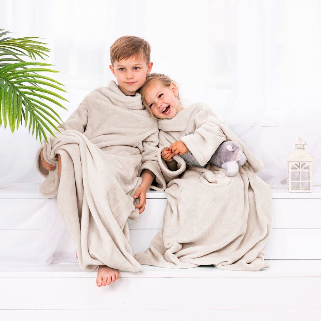 TEXPOT Kuscheldecken plaid enfant vert clair 90x105 cm