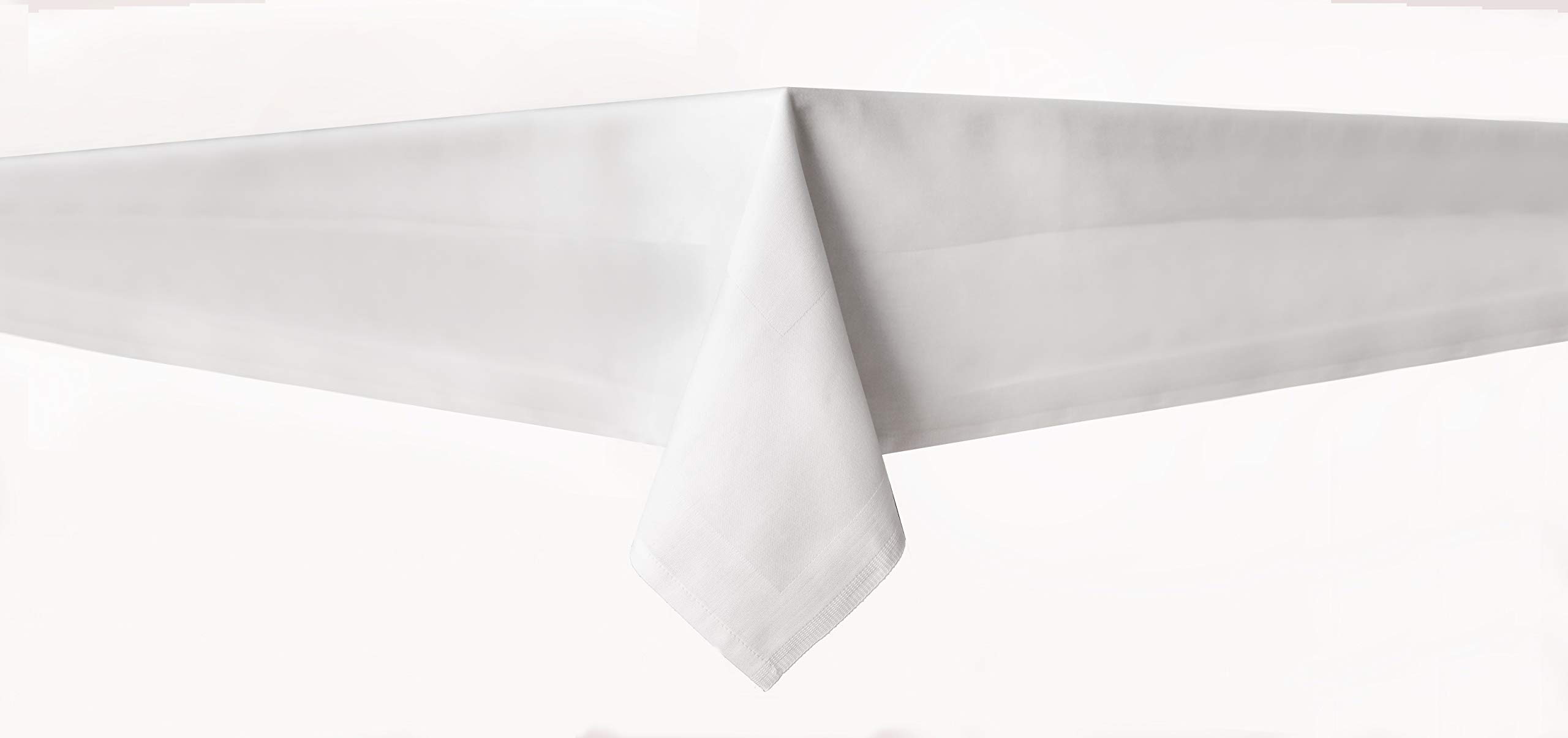 Texpot Tischdecken nappe damassée blanche 90x90 cm