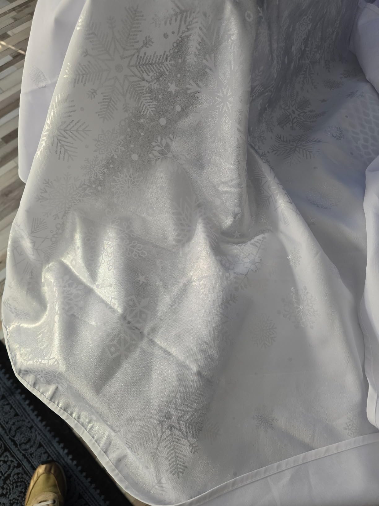 PROMO LINGE Nappes de Fêtes nappe Noël ronde 160cm étoiles