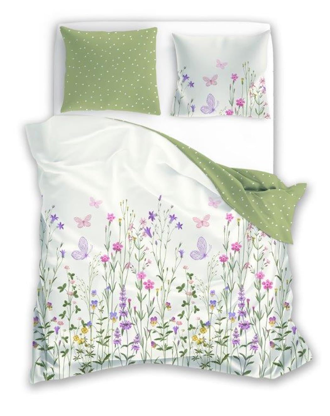 TEXPOT Bettwäsche housse de couette coton fleurs 140x200