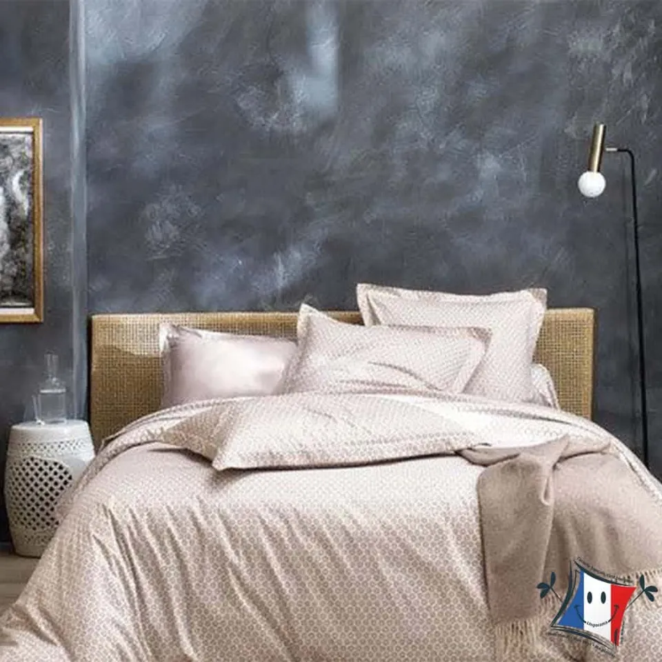 Blanc des Vosges Linge de lit Housse Faïence chanvre 140x200
