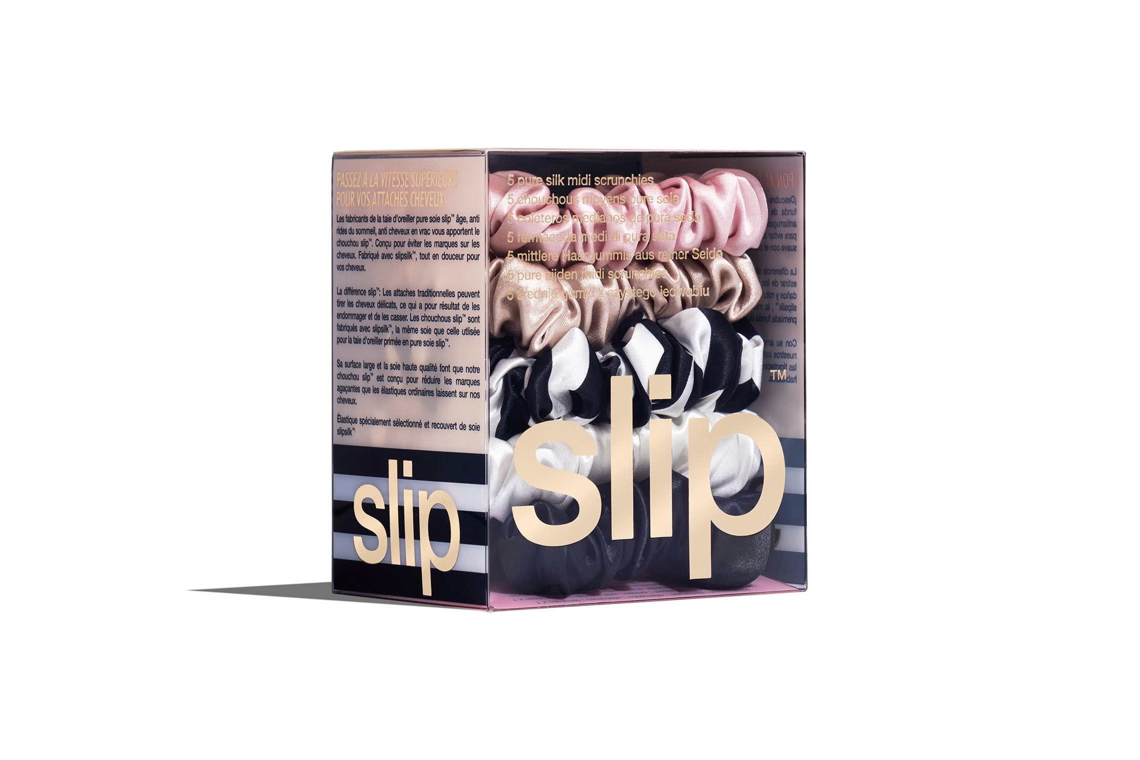 Slip Midi Scrunchies chouchou soie multi 5 pièces