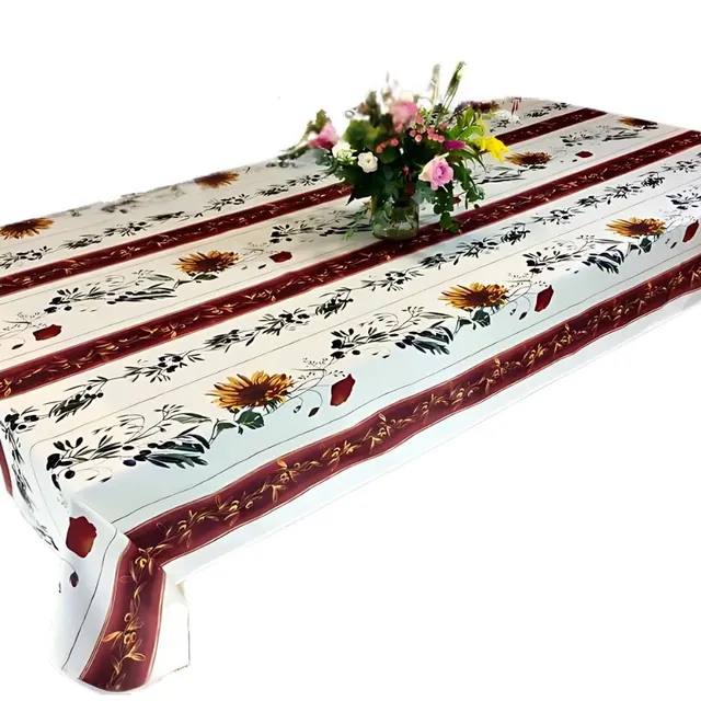 Promo Linge Terracotta nappe rectangulaire 240x150cm anti-tâches