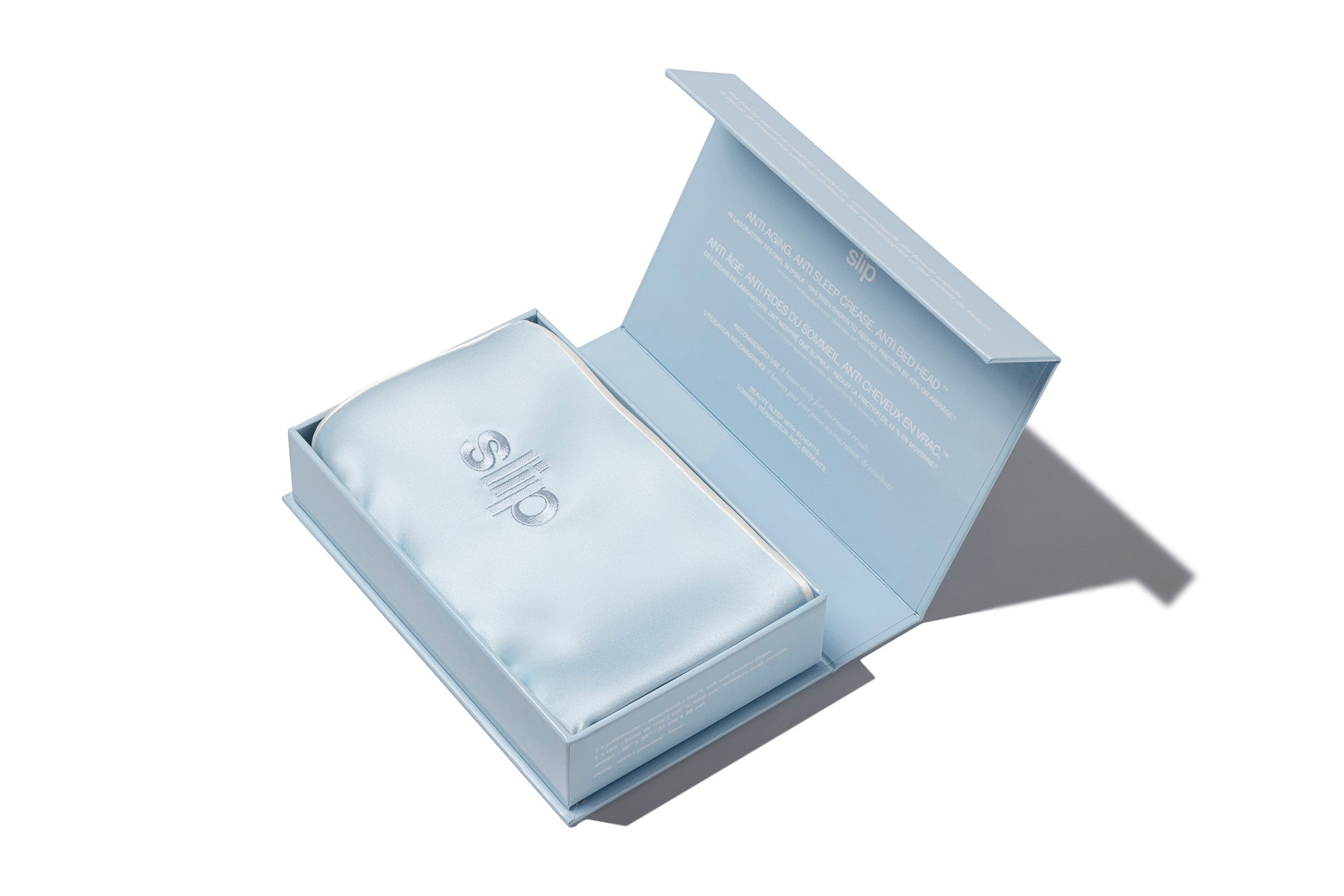 Slip Queen Zippered Pillowcase taie oreiller soie Seabreeze 51x76