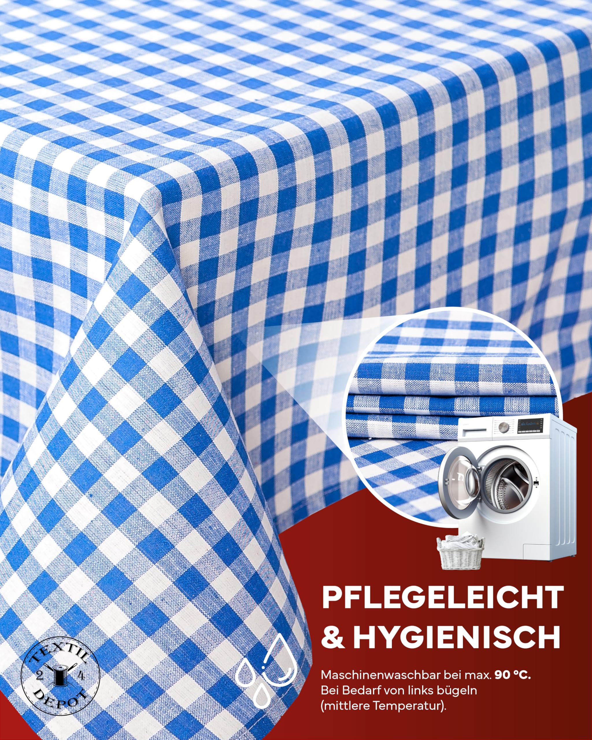TEXPOT Servietten lot 6 serviettes 50x50 bleu coton